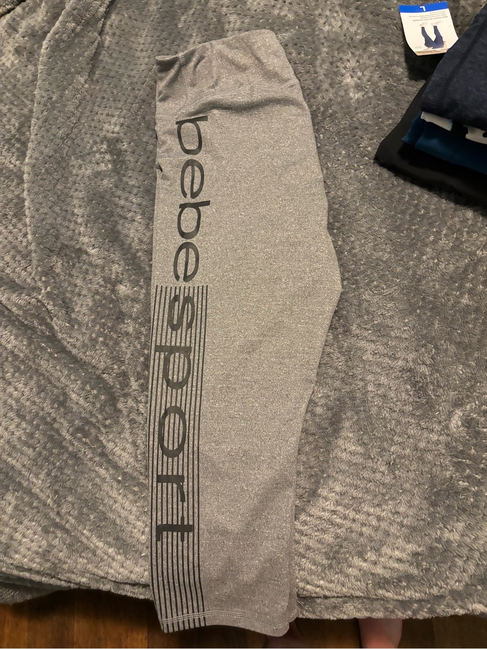 Womens size L bebe Charcoal Gray Logo leggings